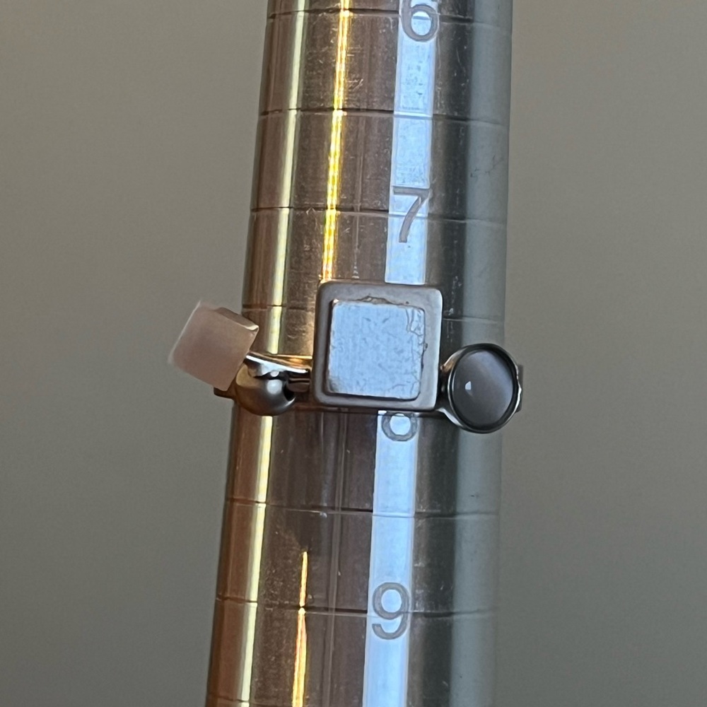 - Christophe Poly Art Deco Style Ring - squares and circles